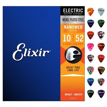Struny do gitary elektrycznej Elixir 10-52 | 12077