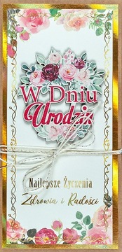 Kartka na urodziny z życzeniami elegancka LUXDG18