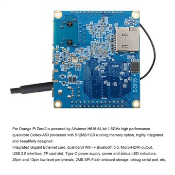 Для Orange Pi Zero2 Allwinner H616 64-бит Cortex-A