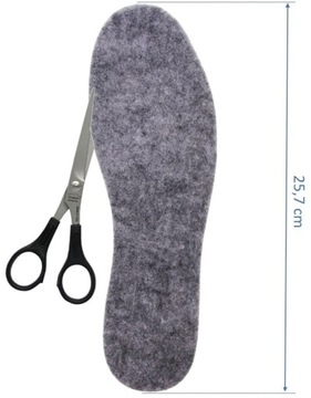 Стельки для обуви из фетра, фетр толстый, 6 мм, размер 39 х 5