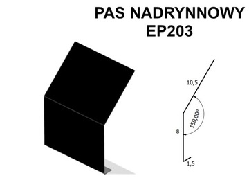 Pas nadrynnowy EP203 czarny 9005