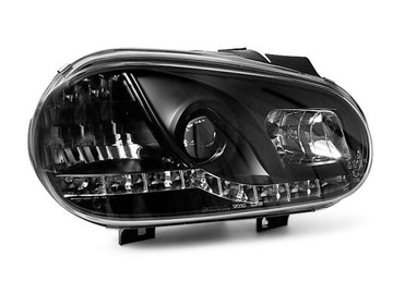 SVĚTLOMET SVĚTLA PŘEDNÍ VW GOLF 4 BLACK LED DIODOVÉ