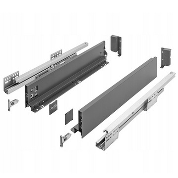 SZUFLADA GTV AXIS PRO NISKA L550 H86 ANTRACYT CICHY DOMYK PEŁEN WYSUW 40KG