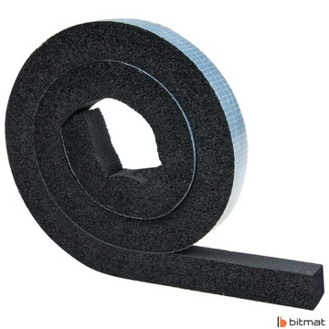 Шумоизоляционная пена Прокладка Bitmat 19 мм х 2 см х 100 см черная - идеально