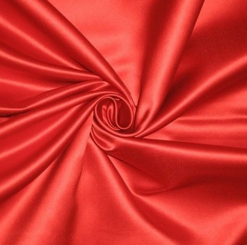 Satyna gładka na rolce Materiał 16cm/9m Czerwona