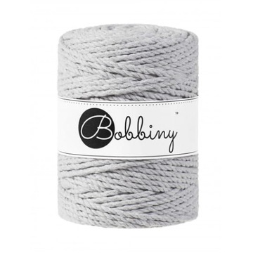 Sznurek makrama Bobbiny 5mm 3PLY Jasny szary