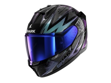 Kask motocyklowy SHARK D-SKWAL 3 BLAST-R czarny/fioletowy/szary S