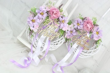 Wianek dekoracja na drzwi Dom Panny Młodej FIOLET