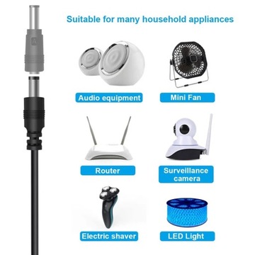 Кабель 9 В 5,5*2,1 мм Wi-Fi с разъемом кабеля Powerbank Разъем USB-кабеля постоянного тока