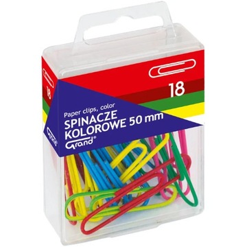 Spinacz kolorowy R-50 Grand 18 szt. 50 mm