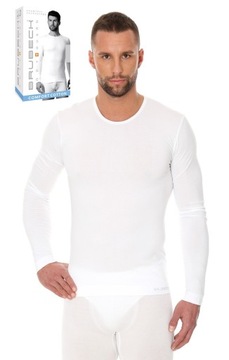 BEZSZWOWA koszulka DŁUGI RĘKAW BRUBECK Biała XL
