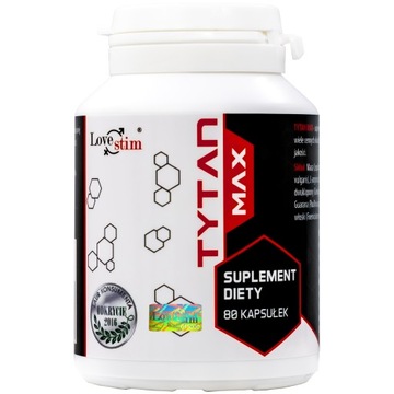 LOVESTIM TYTAN MAX 80 KAPSUŁEK DLA MĘŻCZYZN - WIĘKSZY GRUBSZY TWARDSZY