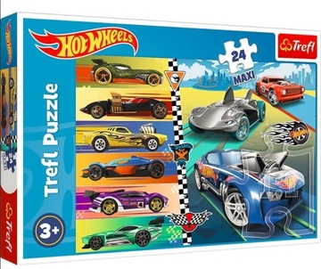 Puzzle 24 el Maxi Szybkie Hot Wheels 14362