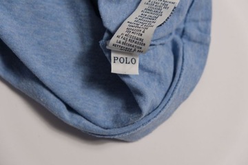 POLO RALPH LAUREN__BŁĘKITNY T-SHIRT KOSZULKA V-NECK__M