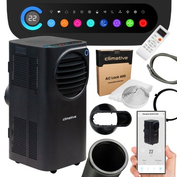 Klimatyzator przenośny Climative FUN WiFi 3,3kW 35m2 osuszacz+uszczelnienie
