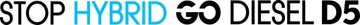 Naklejka Stop Hybrid Go Diesel D5 33x2,2cm