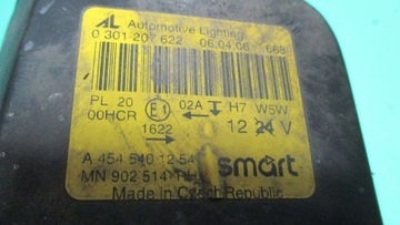 SMART FORFOUR 06R GB SVĚTLO PRAVÁ PŘEDNÍ 0301207622 A4545401254