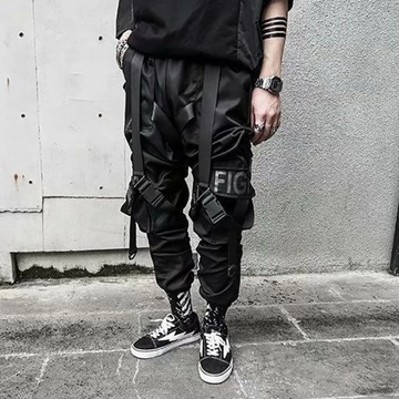 Men Joggers Cargo Pants Hip Hop Streetwear Hit Col