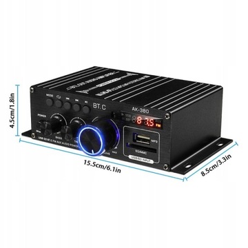 УСИЛИТЕЛЬ ДЛЯ BLUETOOTH РАДИО FM ДИНАМИКИ