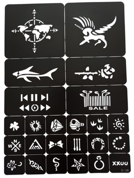 БЛЕСКИ ТАТУ, ШАБЛОНЫ, МАРКЕРЫ ДЛЯ РАСКРАШЕНИЯ КОЖИ