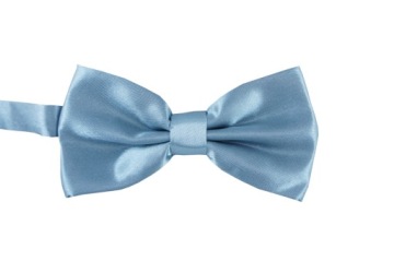 Muszka męska SREBRNA ELEGANCKA SATYNA ATŁAS