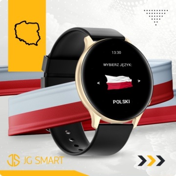 SMARTWATCH ЖЕНСКИЕ ЧАСЫ МЕНЮ PL ЗВОНКИ УВЕДОМЛЕНИЯ SMART WATCH GOLD
