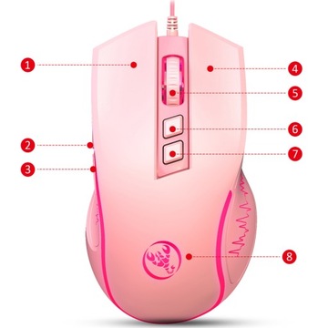 MYSZKA GAMINGOWA MYSZ DLA GRACZY RGB LED 3600 DPI