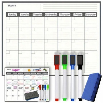 TABLICA MAGNETYCZNA MAGNES PLANER KALENDARZ NA LODÓWKĘ MIESIĘCZNY