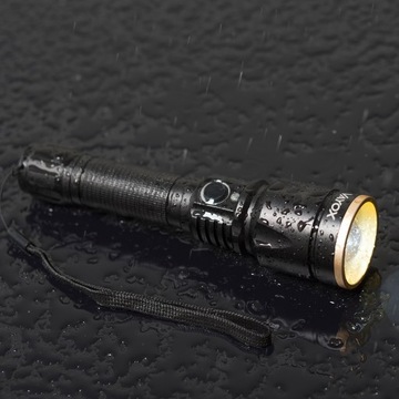 Светодиодный фонарик тактический аккумулятор Сильный алюминиевый Zoom USB IPX EDC Vayox