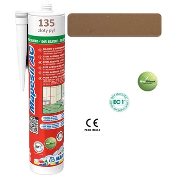 Silikon sanitarny MAPESIL AC 310ml - kolor 135 złoty pył