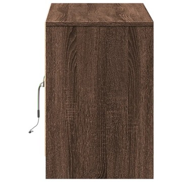Szafka pod TV z LED, brązowy dąb, 100x34x50 cm