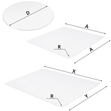 MATA OCHRONNA PODKŁADKA BLAT STÓŁ 2mm 110x200