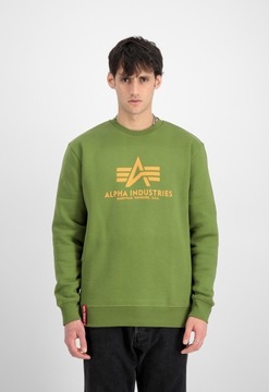 Alpha Industries Basic sveter machovo zelený XL
