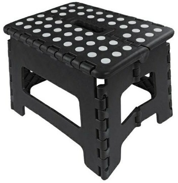 TABORET SKŁADANY KRZESŁO SKŁADANE 29X22X22 CZARNY