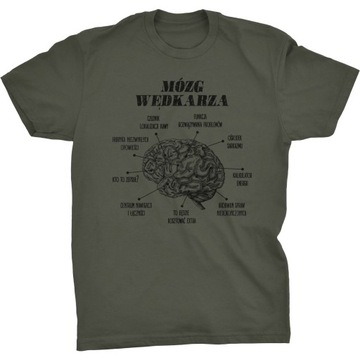 Koszulka Mózg Wędkarza Śmieszny Prezent