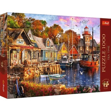 Puzzle 1000 elementów. Premium Plus Quality. Tea Time. Nadmorski zakątek