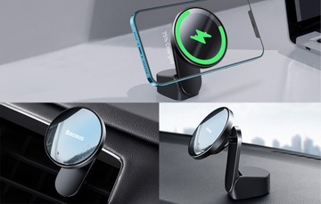 СТАБИЛЬНОЕ АВТОМОБИЛЬНОЕ ЗАРЯДНОЕ УСТРОЙСТВО BASEUS MAGSAFE 15 Вт Qi 12 В