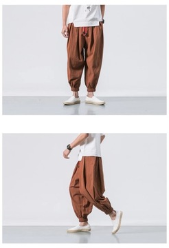 BOLUBAO Spring Men Loose Harem Pants Chinese Linen