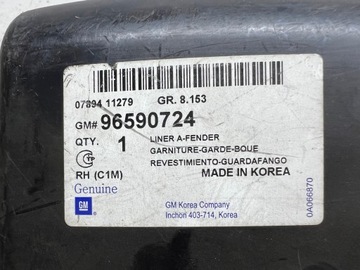 CHEVROLET CHEVY SPARK M200 PODBĚH PRAVÝ PŘEDNÍ 96590724