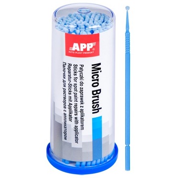 Patyczek aplikator do zaprawek pędzelek niebieski 2mm APP