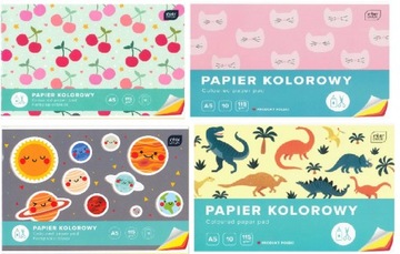 ZESZYT PAPIERÓW KOLOROWYCH A5 MIX INTERDRUK