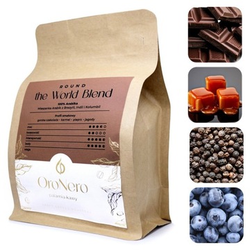 Oro Nero kawa ziarnista Round The World Blend 250g
