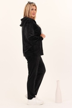 ЖЕНСКИЙ БАРХАТНЫЙ СПОРТИВНЫЙ КОМПЛЕКТ, БОЛЬШИЕ РАЗМЕРЫ, СВИТШОТ, СПОРТИВНЫЕ БРЮКИ