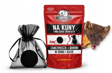 ODSTRASZACZ NA KUNY ŚRODEK ZAPACHOWY DO OCHRONY SAMOCHODU STRYCHU KUNA BALL