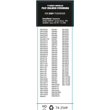 Пульт дистанционного управления для телевизора Sony UNIVERSAL LCD NETFLIX RMT-TX100U D