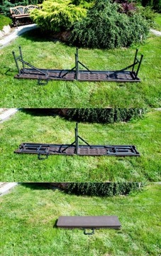 СКЛАДНАЯ СКАМЬЯ 180 см узор GARDEN BOARD, коричневый