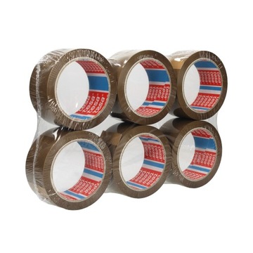 6szt TAŚMA SAMOPRZYLEPNA TESA 48MM/66M BRĄZ