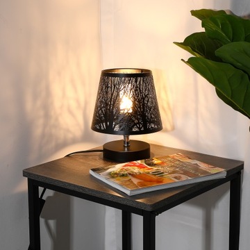 Абажур Металлический абажур Hollow Tree E27 BLACK NIGHT LAMP