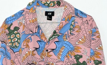 H&M wakacyjna koszula z tencelu _ ptaki smoki _ rozmiar L