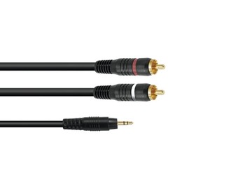 Przewód mini jack 3,5 - 2x cinch 6m
